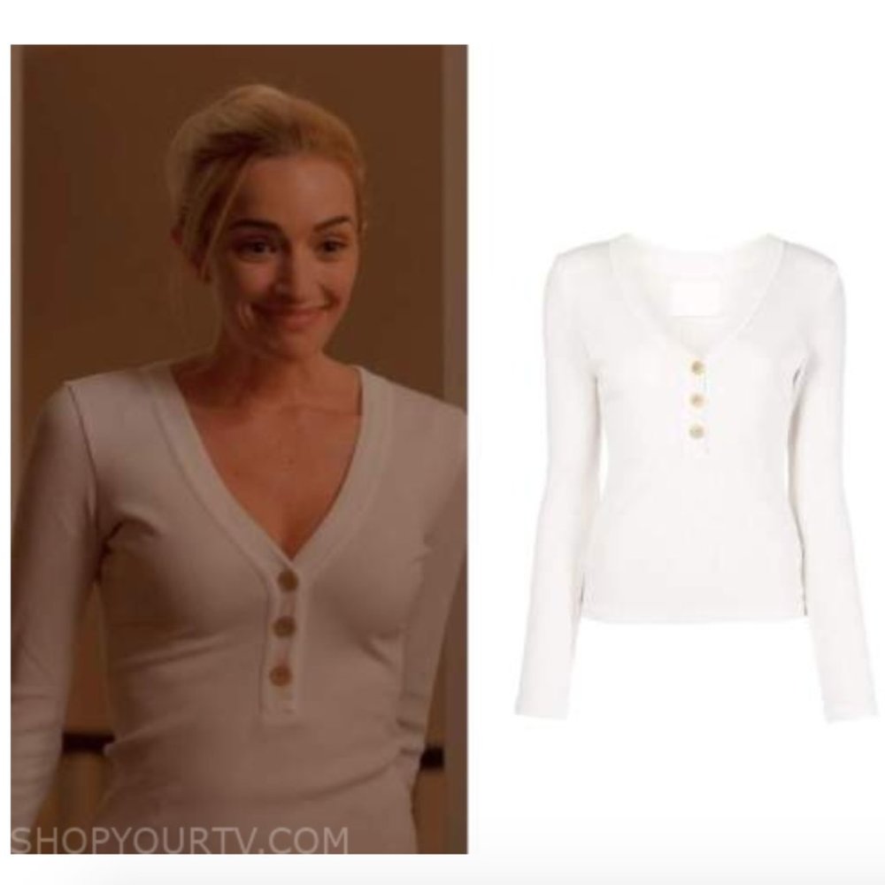 ASO Ginny & Georgia Citizens of Humanity Scarlet Ribbed henley top